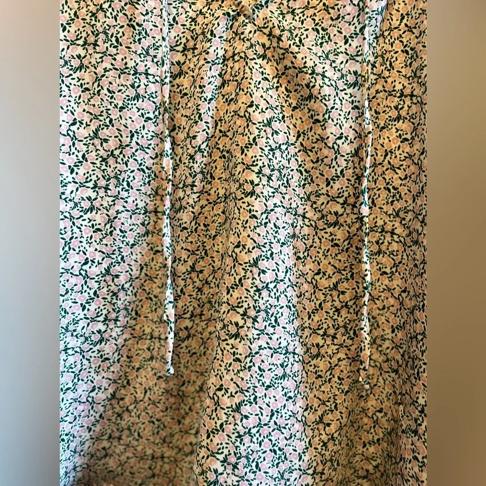 Show me your Mumu Charlene peony please tunic top pink green floral xsmall